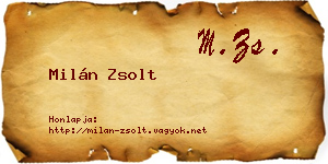 Milán Zsolt névjegykártya