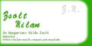 zsolt milan business card