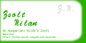 zsolt milan business card